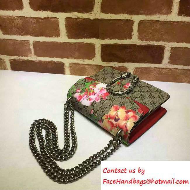 Gucci Mini Dionysus Blooms Shoulder Bag 421970 Red 2016