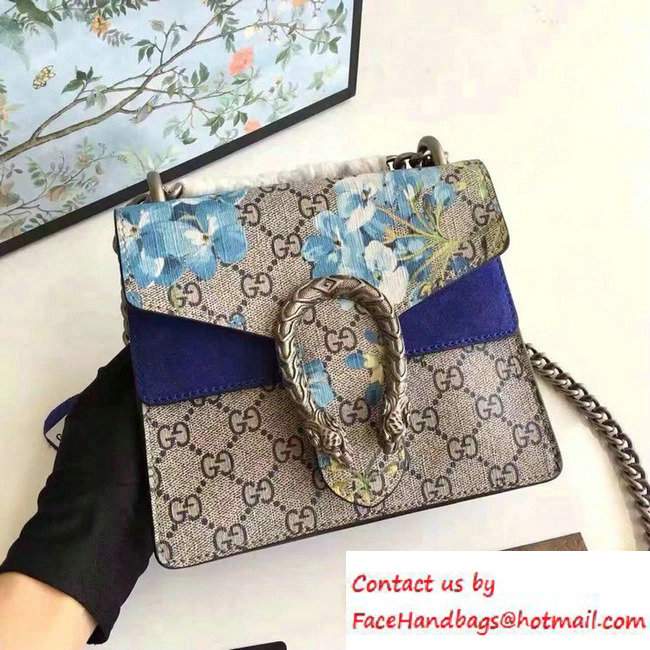 Gucci Mini Dionysus Blue Blooms Shoulder Bag 421970 2016