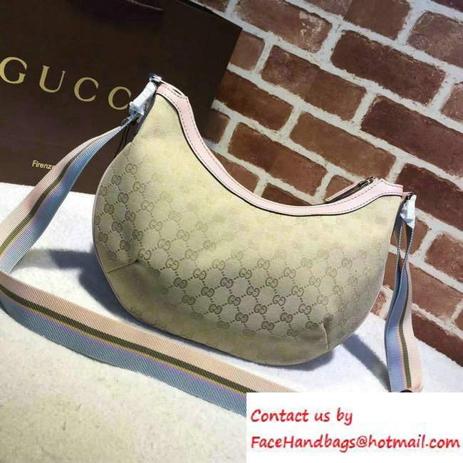 Gucci Original GG Canvas Messenger Medium Bag 181092 Pink - Click Image to Close