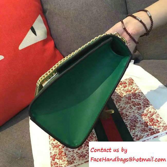 Gucci Padlock Gucci Signature Leather Shoulder Medium Bag 409486 Green 2016