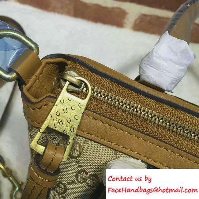 Gucci Rania Original GG Canvas Top Handle Small Bag 353114 Apricot