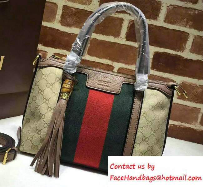 Gucci Rania Original GG Canvas Top Handle Small Bag 353114 Camel