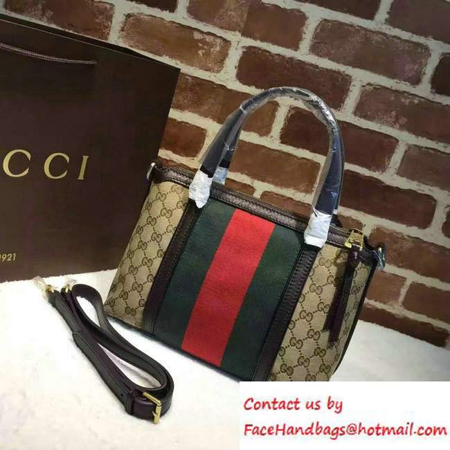 Gucci Rania Original GG Canvas Top Handle Small Bag 353114 Coffee