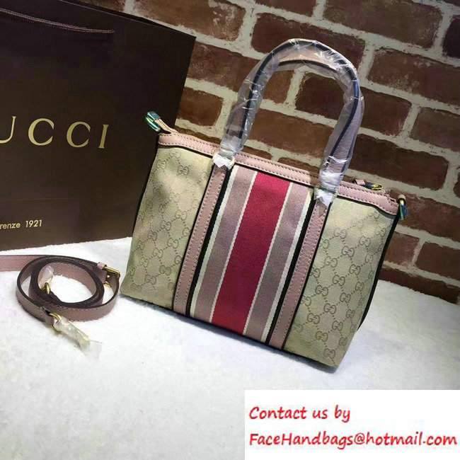 Gucci Rania Original GG Canvas Top Handle Small Bag 353114 Nude Pink
