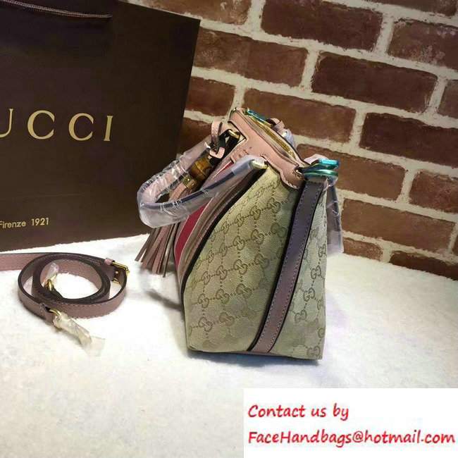 Gucci Rania Original GG Canvas Top Handle Small Bag 353114 Nude Pink - Click Image to Close