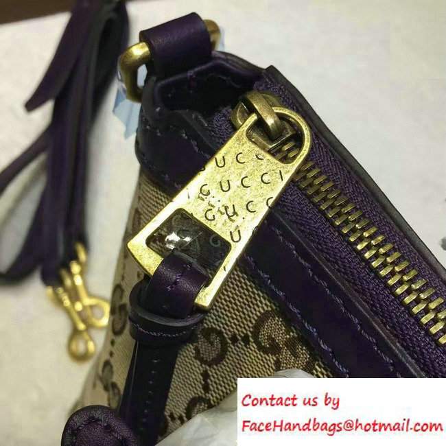 Gucci Rania Original GG Canvas Top Handle Small Bag 353114 Purple - Click Image to Close