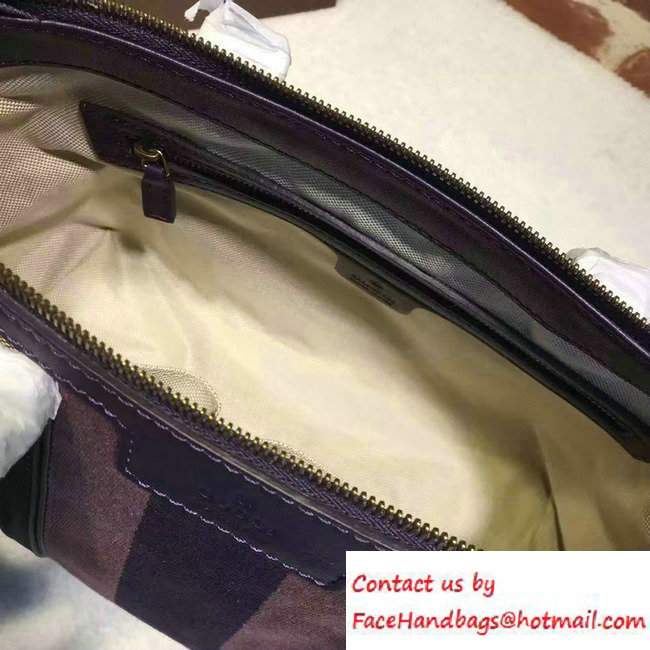 Gucci Rania Original GG Canvas Top Handle Small Bag 353114 Purple