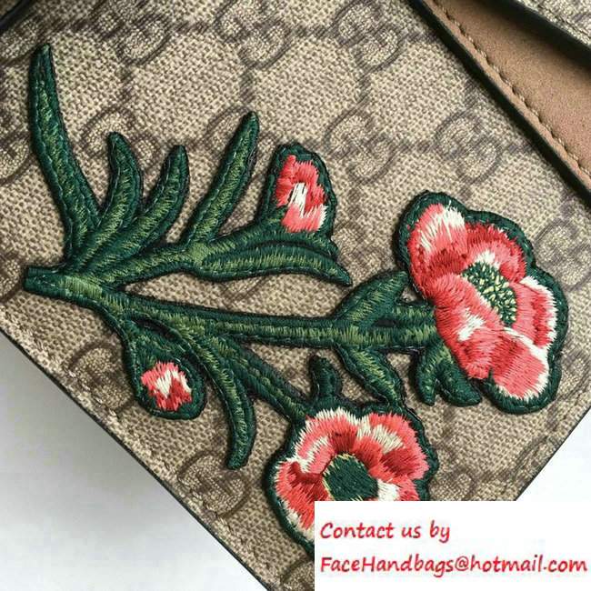 Gucci Sequins Butterfly And Ananas Embroidered Dionysus GG Supreme Medium Bag 400235 2016
