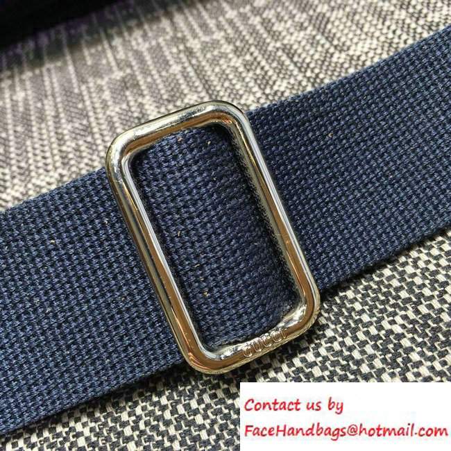 Gucci Signature Leather Briefcase Bag 406384 Blue 2016 - Click Image to Close