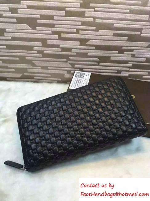Gucci Signature Leather Contiental Wallet 233194 Black 01 2016