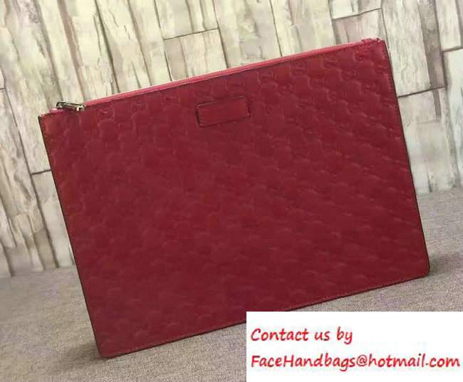 Gucci Signature Leather Messenger Bag 429004 Red 2016 - Click Image to Close