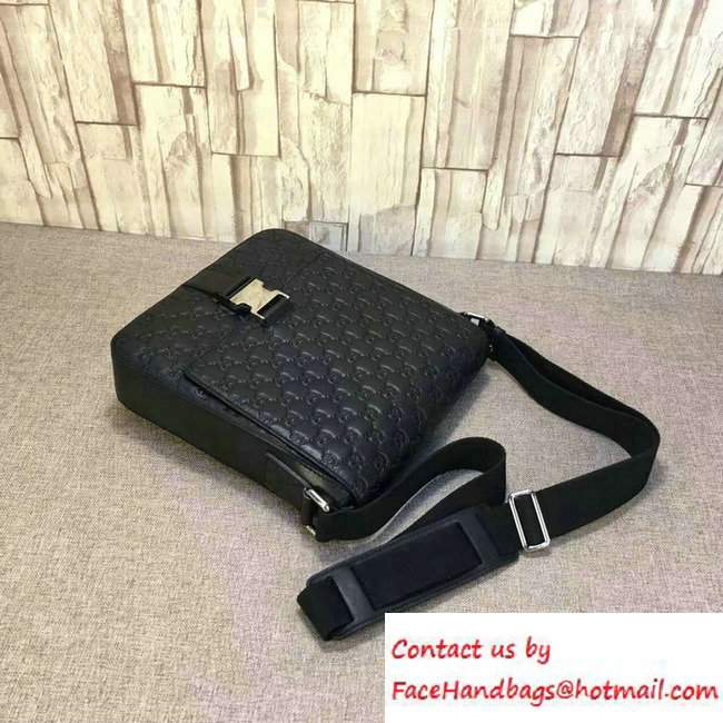 Gucci Signature Leather Messenger Small Flap Bag 406368 2016 - Click Image to Close