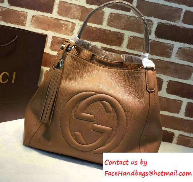 Gucci Soho Leather Shoulder Medium Bag 282309 Brown