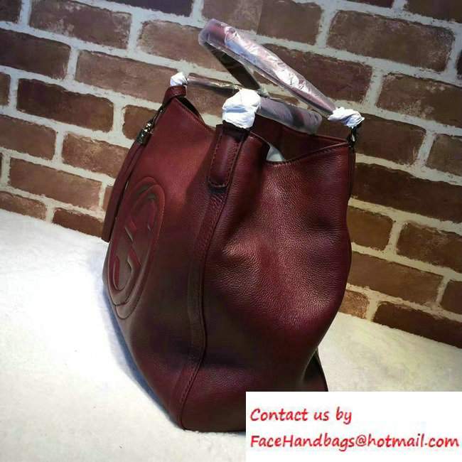 Gucci Soho Leather Shoulder Medium Bag 282309 Date Red