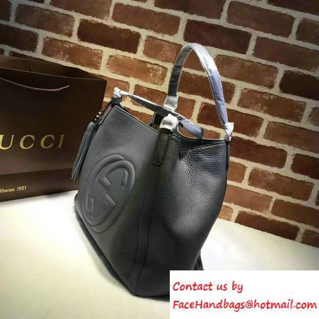 Gucci Soho Leather Shoulder Medium Bag 282309 Gray