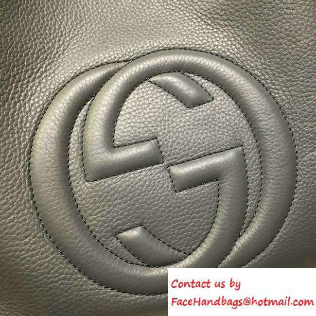 Gucci Soho Leather Shoulder Medium Bag 282309 Gray - Click Image to Close