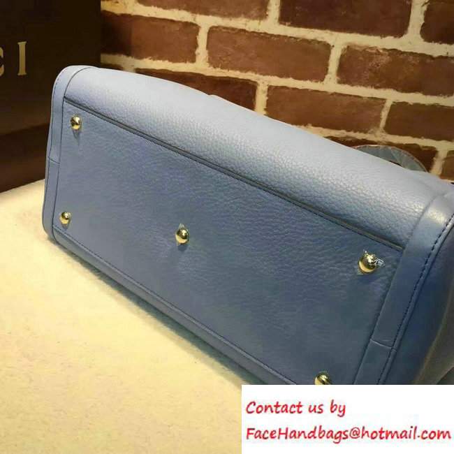 Gucci Soho Leather Shoulder Medium Bag 282309 Light Blue