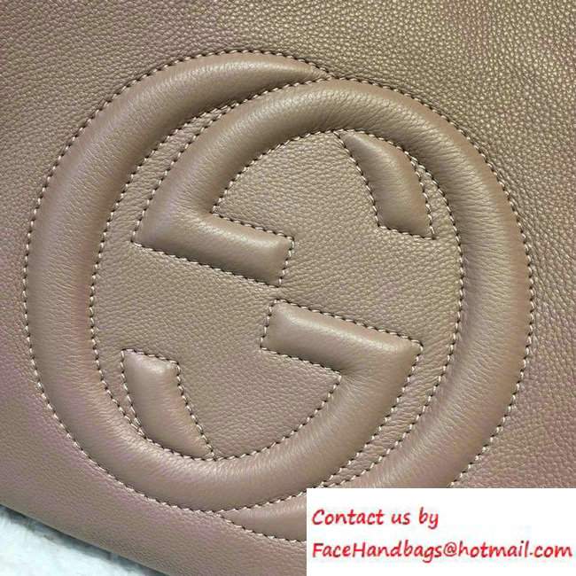 Gucci Soho Leather Shoulder Medium Bag 282309 Nude Pink - Click Image to Close