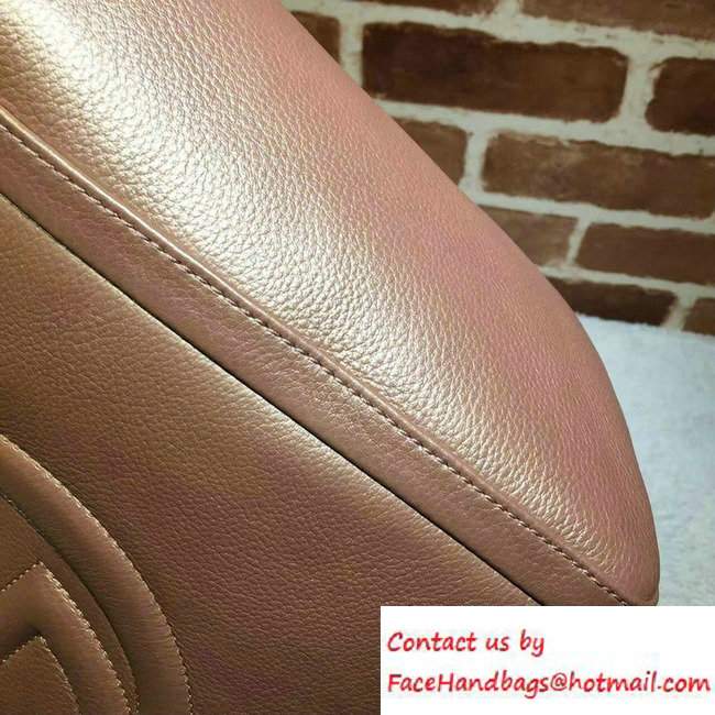Gucci Soho Leather Shoulder Medium Bag 282309 Pink Gold