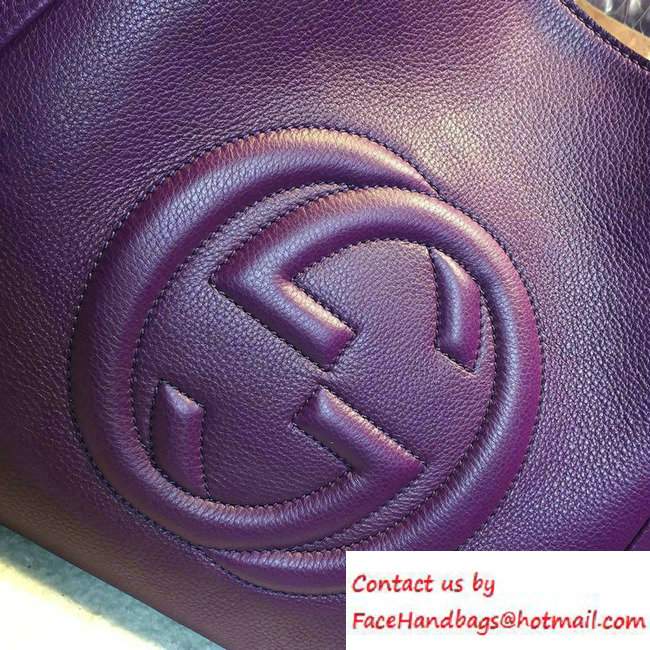 Gucci Soho Leather Shoulder Medium Bag 282309 Purple - Click Image to Close