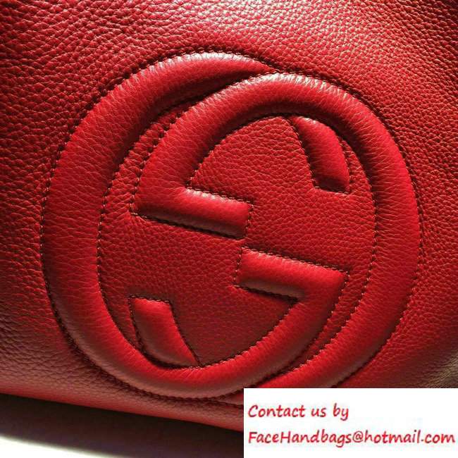 Gucci Soho Leather Shoulder Medium Bag 282309 Red - Click Image to Close