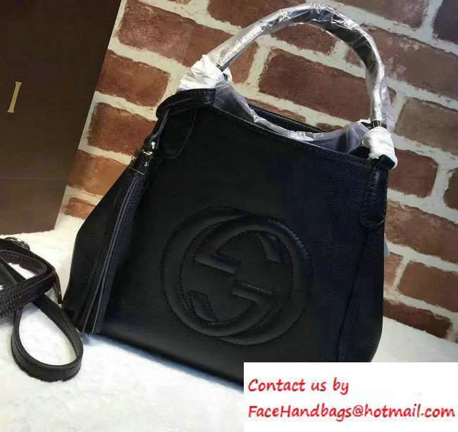Gucci Soho Leather Shoulder Small Bag 336751 Black - Click Image to Close
