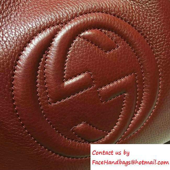 Gucci Soho Leather Shoulder Small Bag 336751 Burgundy - Click Image to Close