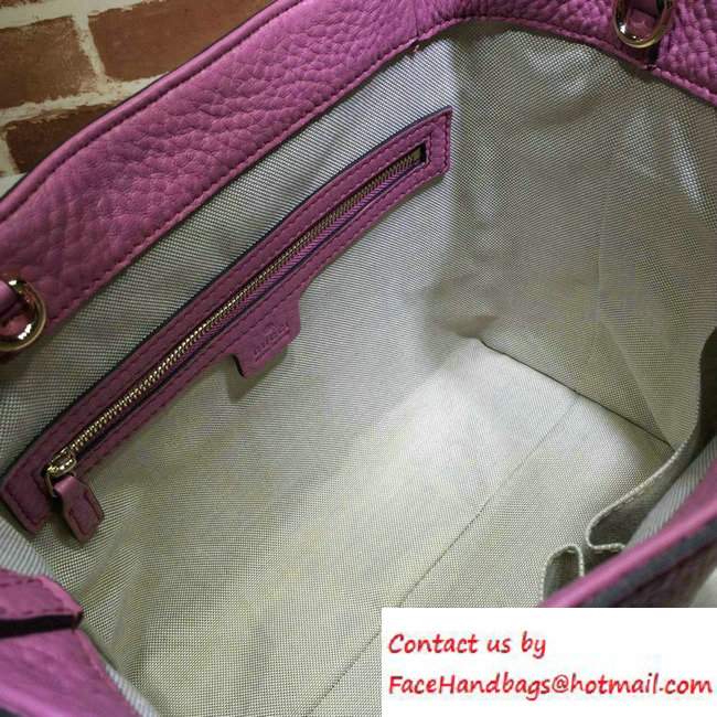 Gucci Soho Leather Shoulder Small Bag 336751 Fushia