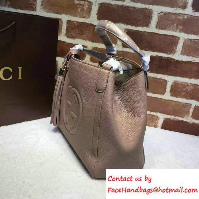Gucci Soho Leather Shoulder Small Bag 336751 Nude Pink