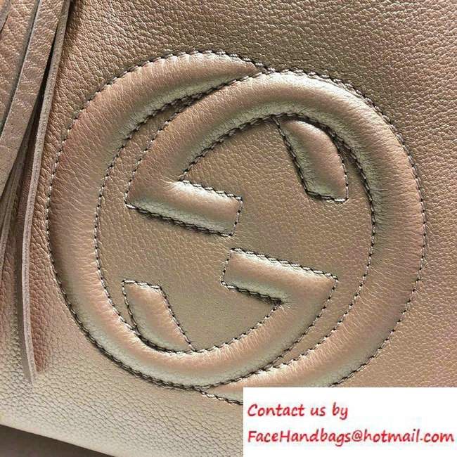 Gucci Soho Leather Shoulder Small Bag 336751 Pink Gold - Click Image to Close