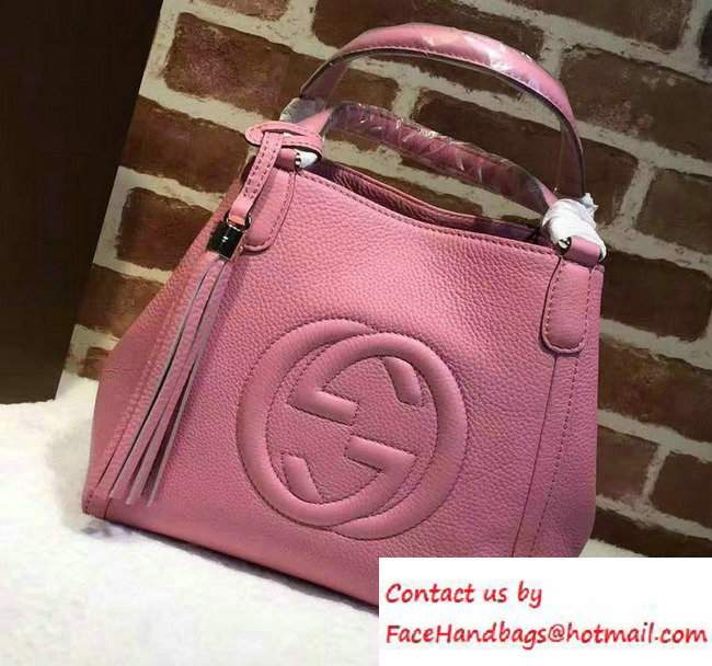 Gucci Soho Leather Shoulder Small Bag 336751 Pink