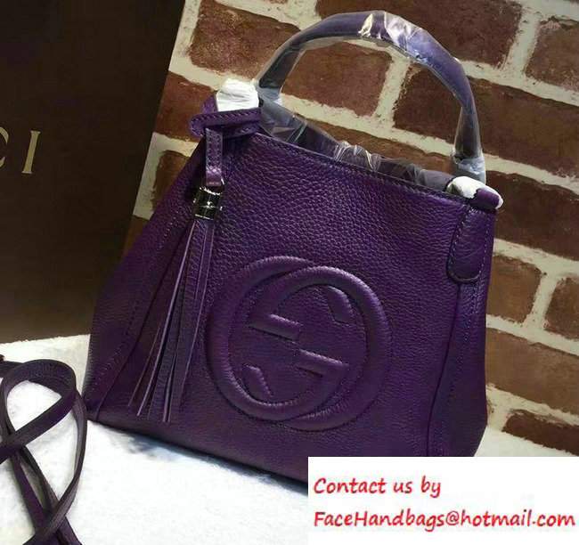 Gucci Soho Leather Shoulder Small Bag 336751 Purple
