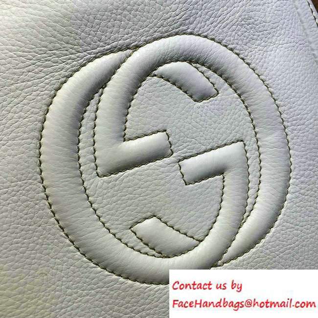 Gucci Soho Leather Shoulder Small Bag 336751 White
