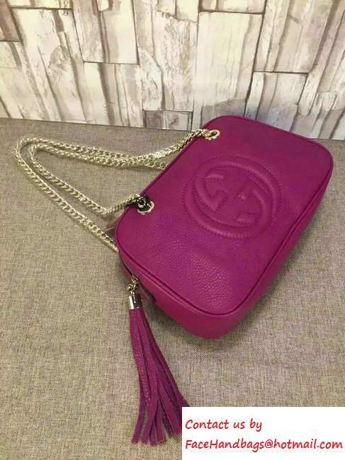 Gucci Soho Leather Shoulder Small Bag With Double Chain Straps 308983 Antiqued Rose - Click Image to Close