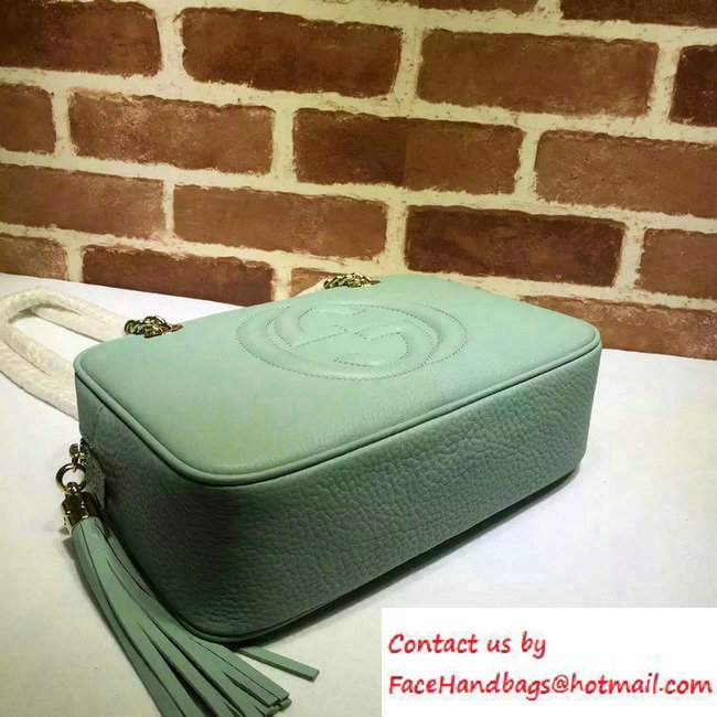 Gucci Soho Leather Shoulder Small Bag With Double Chain Straps 308983 Light Green - Click Image to Close