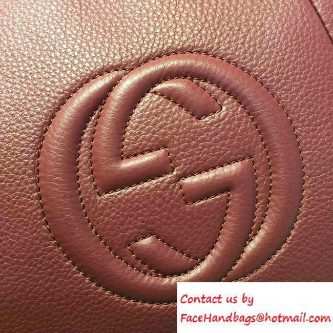 Gucci Soho Leather Top Handle Small Bag 369176 Antiqued Rose - Click Image to Close