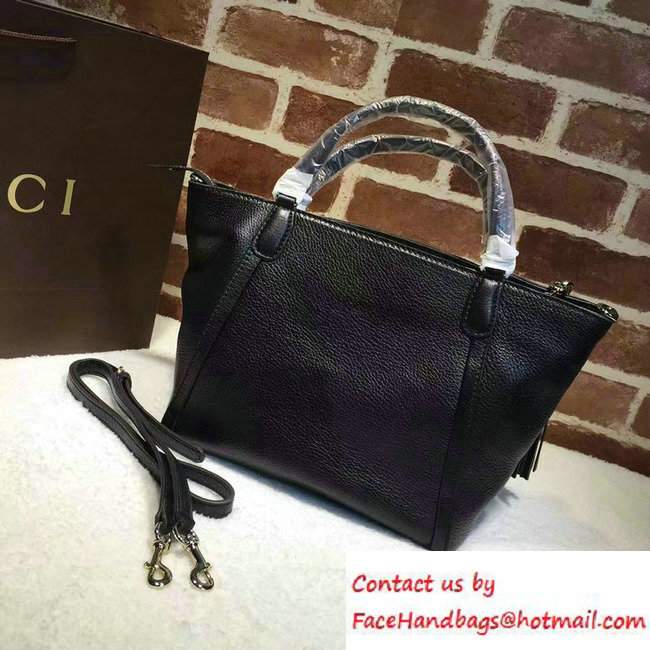 Gucci Soho Leather Top Handle Small Bag 369176 Black - Click Image to Close