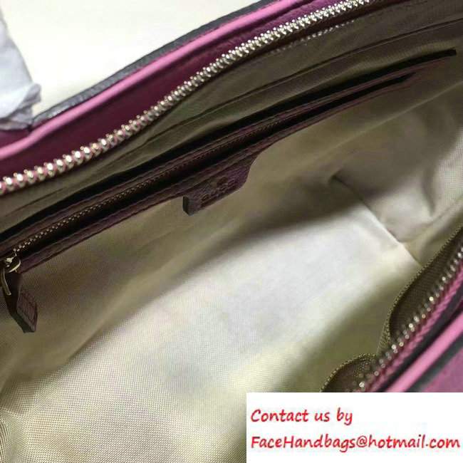 Gucci Soho Leather Top Handle Small Bag 369176 Fushia - Click Image to Close