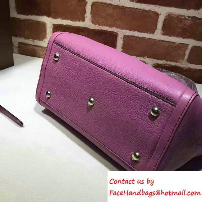 Gucci Soho Leather Top Handle Small Bag 369176 Fushia - Click Image to Close