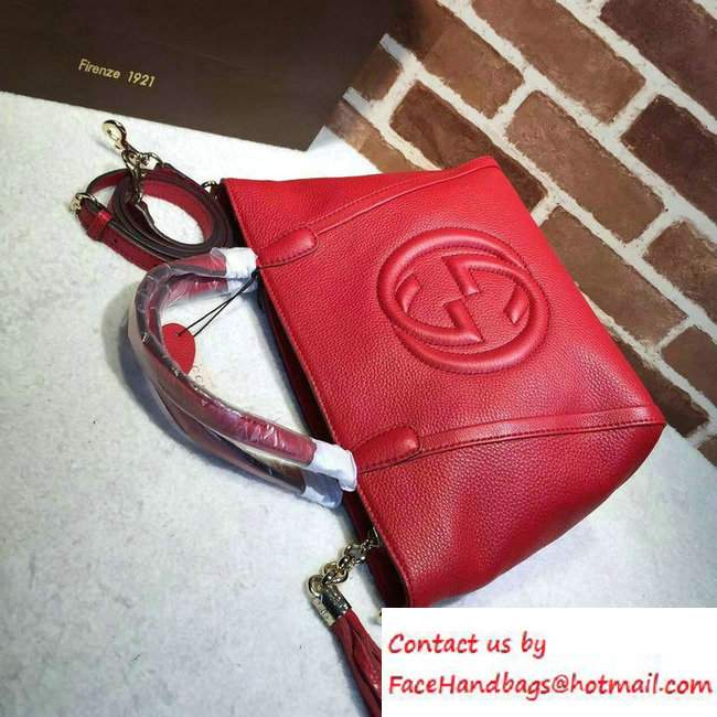 Gucci Soho Leather Top Handle Small Bag 369176 Red