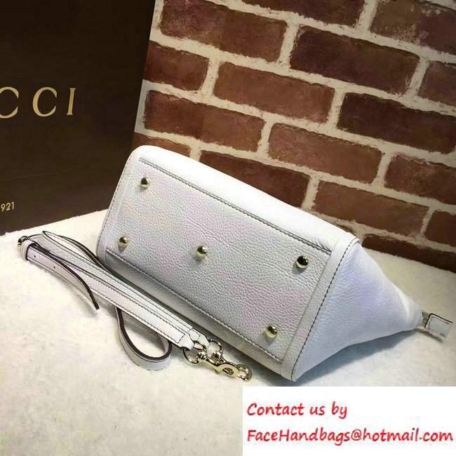 Gucci Soho Leather Top Handle Small Bag 369176 White