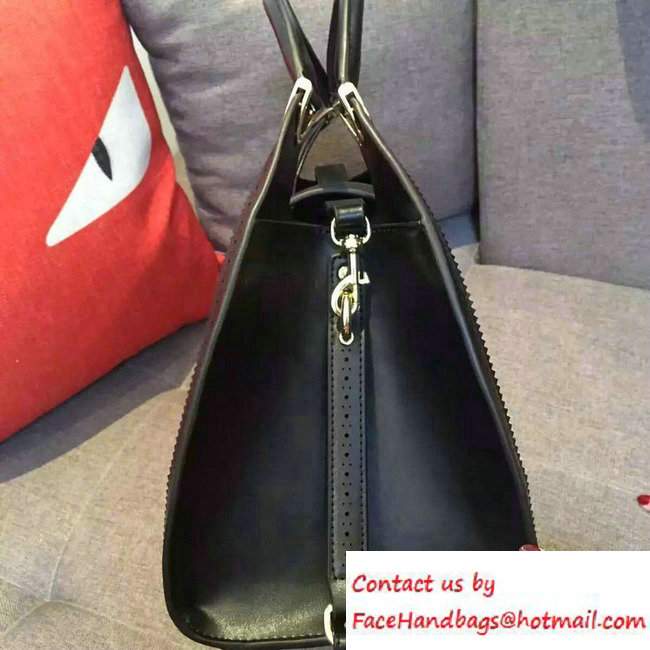 Gucci Stirrup Leather Top Handle Medium Bag 277514 Black
