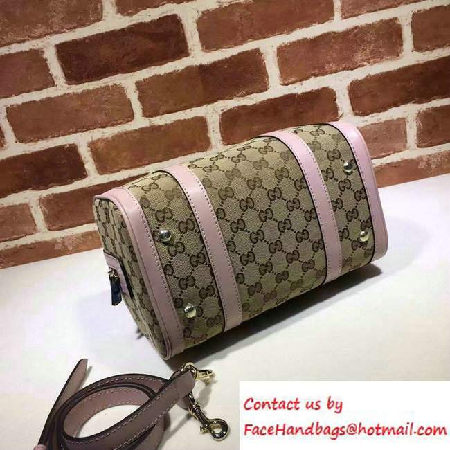 Gucci Vintage Web Original GG Boston Small Bag 269876 Beige/Pink
