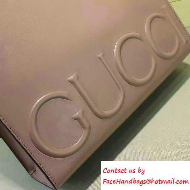 Gucci XL Leather Tote Large Bag 409378 Light Pink 2016 - Click Image to Close