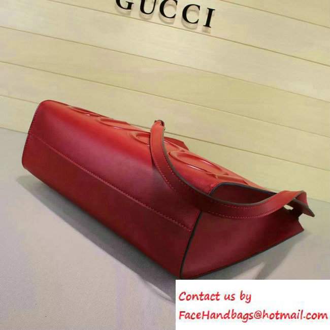 Gucci XL Leather Tote Large Bag 409378 Red 2016 - Click Image to Close
