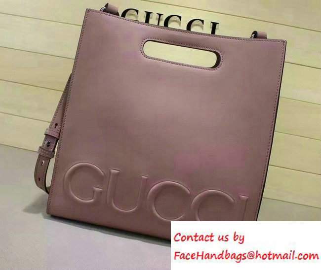 Gucci XL Leather Tote Small Bag 409380 Pink 2016