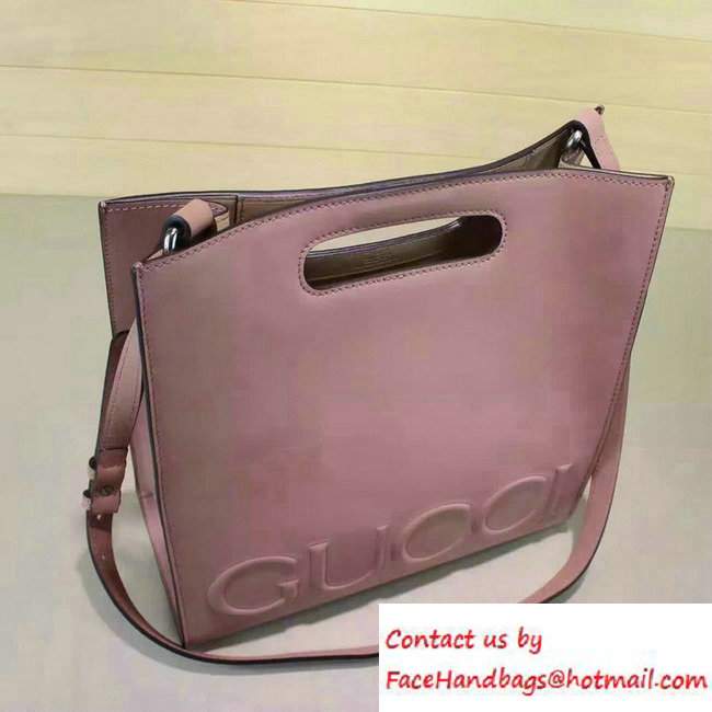 Gucci XL Leather Tote Small Bag 409380 Pink 2016 - Click Image to Close