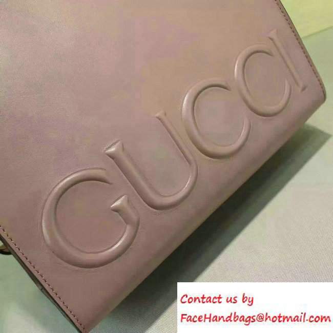 Gucci XL Leather Tote Small Bag 409380 Pink 2016 - Click Image to Close