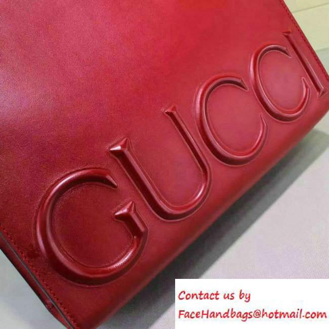 Gucci XL Leather Tote Small Bag 409380 Red 2016
