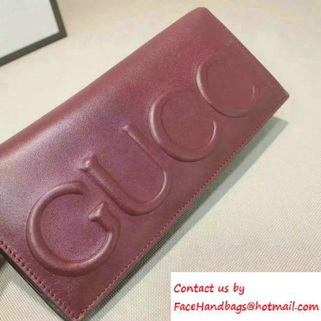 Gucci XL Long Wallet 428779 Burgundy 2016